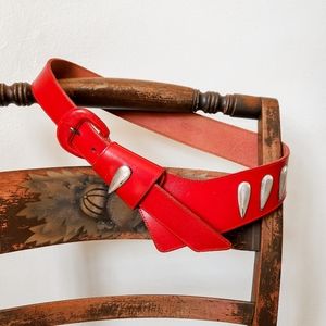 Vintage Red Southwestern Belt
